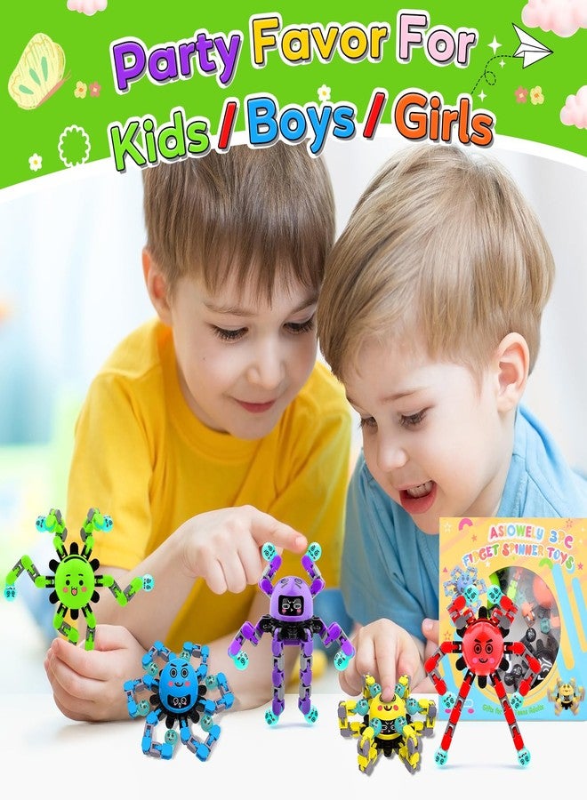 ASIOWELY 5 PCS Fidget Spinner Toys for Kids & Adults,Party Favors Supplies Goodie Bags,Classroom Fidget Sensory Bulk Small Prizes Boys Girl Toy for 3-6-8-12 Birthday Valentines Day Gifts for Men Teens - Image 2